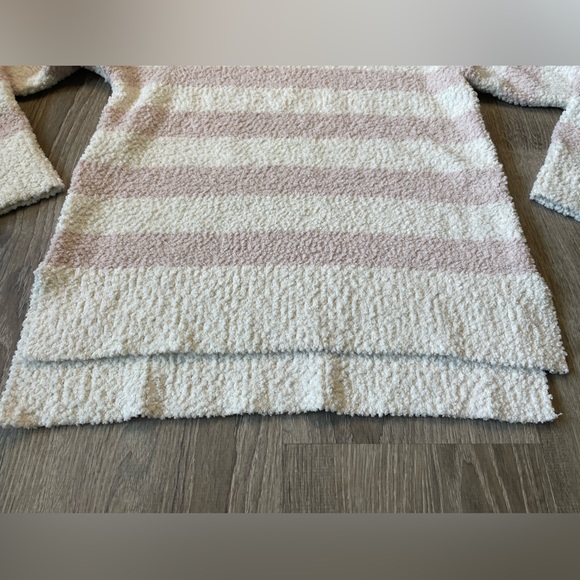 Sanctuary Small Pink & White Striped Women’s Pullover Fuzzy Sweater - Picture 2 of 6